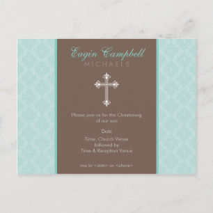 BAPTISM INVITE: oh so schön 4 Einladungspostkarte