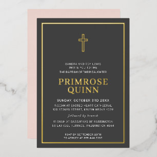 BAPTISM - modernes, minimales, grenzüberschreitend Folieneinladung