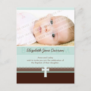 BAPTISMITTELEINLADUNG: rein 3 Einladungspostkarte
