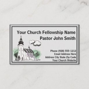 Baptist Watercolor Kirchen Business Cards Visitenkarte