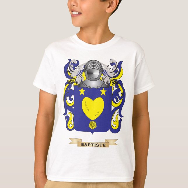 Baptiste Wappen (Familienwappen) T-Shirt (Vorderseite)