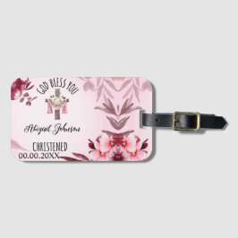 Baptized Christenname Datum Gott segne Sie Custom Gepäckanhänger