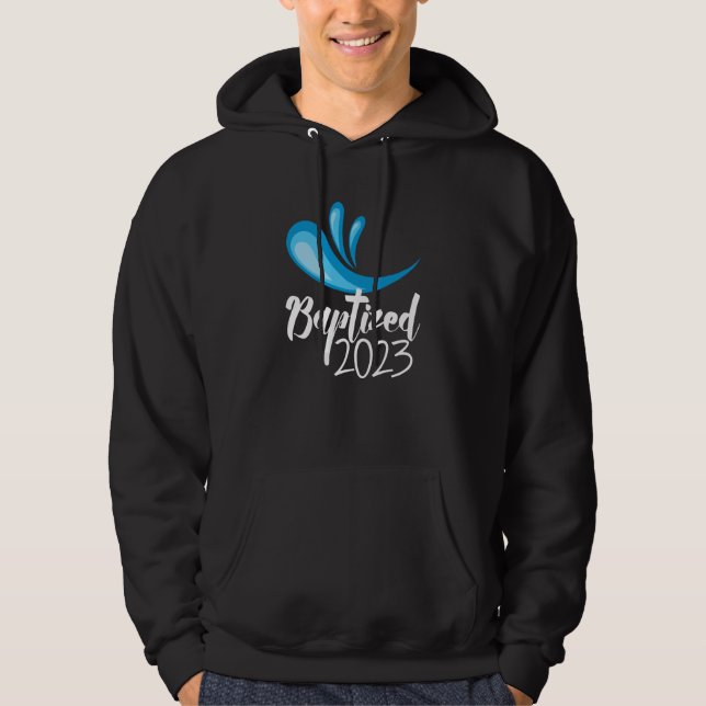 Baptized in Christ 2023 RCIA Catholic Baptism of t Hoodie (Vorderseite)