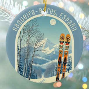 Baqueira-Beret Spanien España Skigebiet Souvenir Keramik Ornament
