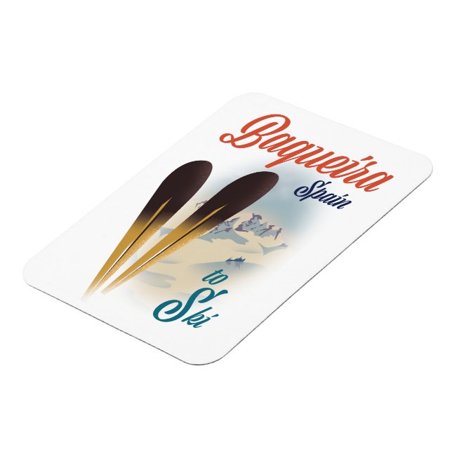 Baqueira Spanien Reiseplakat Magnet (Linke Seite)