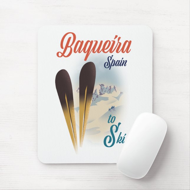 Baqueira Spanien Reiseplakat Mousepad (Mit Mouse)