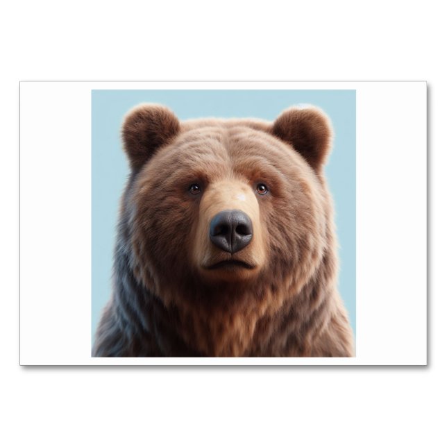 Bär (熊 / く ま) - japanische Flash Cards Tischnummer (Vorderseite)