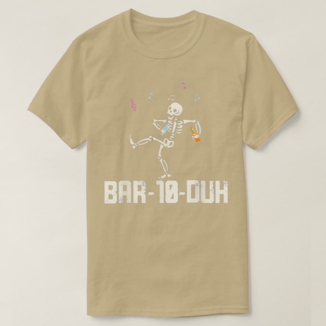 Bar 10 Duh Barkeeper Funny Cool Skeleton Barkeeper T-Shirt (Design vorne)