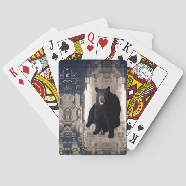 Bär 1 - Eiswürfel Mosaikdesign Spielkarten (Rückseite)