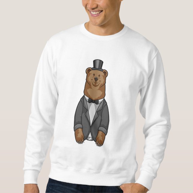 Bär als Bär mit Jacket Sweatshirt (Vorderseite)