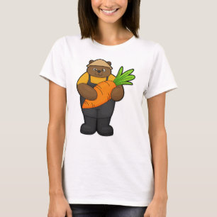 Bär als Bauer mit Karotte T-Shirt