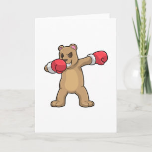 Bär als Boxer bei Boxing & Hip Hop Dance Dab Karte