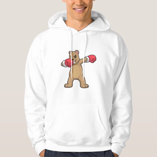 Bär als Boxer beim Boxing & Hip Hop Dance Dab Hoodie (Vorderseite)