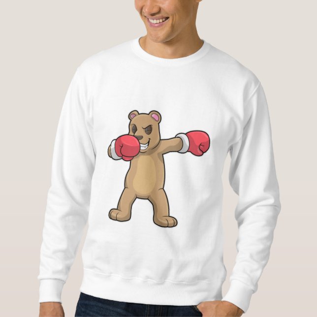 Bär als Boxer beim Boxing & Hip Hop Dance Dab Sweatshirt (Vorderseite)