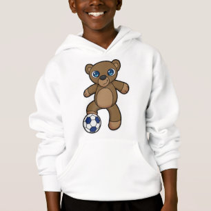 Bär als Fußballspieler mit Fußball Hoodie
