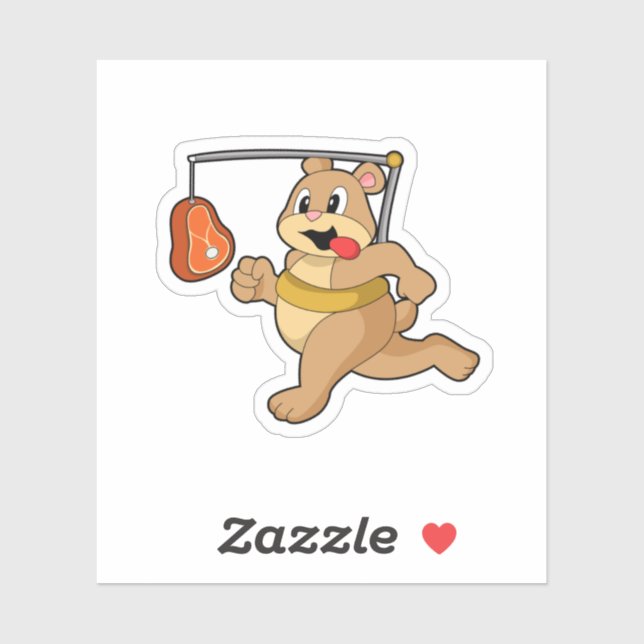 Bär als Runner Aufkleber (Blatt)