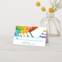 Bar an Bat Mitzvah farbenfrohe Tallit Platzkarten