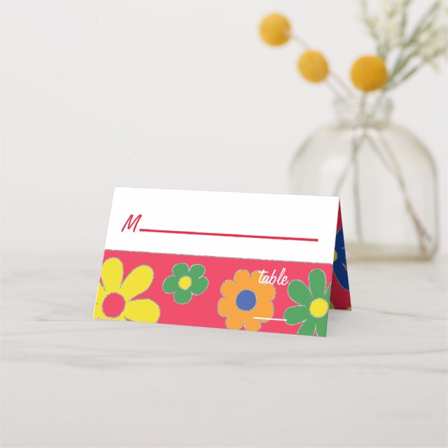 Bar an Bat Mitzvah in den 1960er Jahren Themed Pla Platzkarte (Vorderseite)