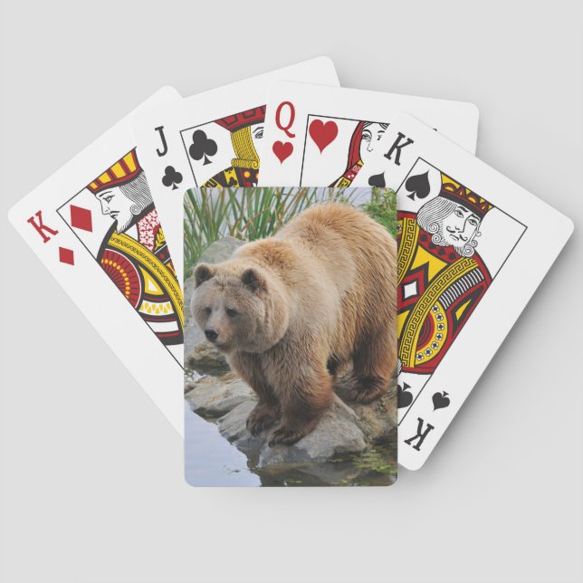 Bär an einem See Spielkarten (Rückseite)