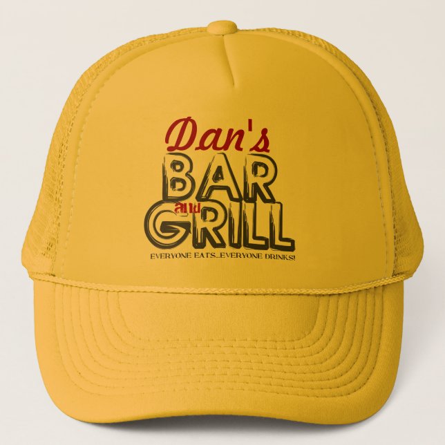 Bar and Grill Trucker Hat Truckerkappe (Vorderseite)