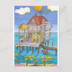 Bar auf dem Wasser Postkarte