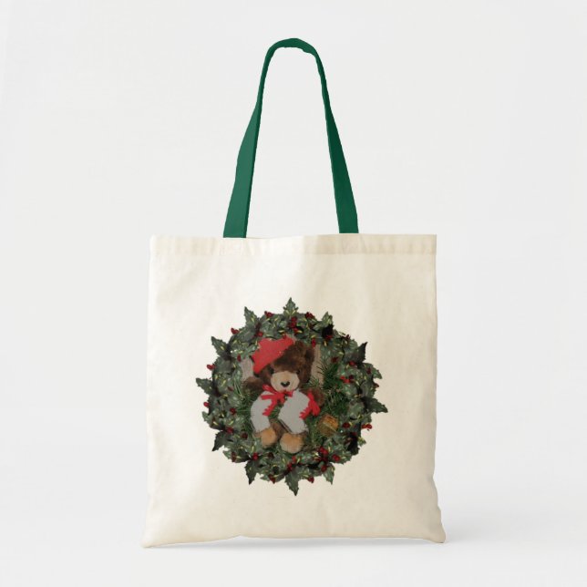 Bär auf dem Weihnachtsfeiertag Tote Tasche (Vorne)