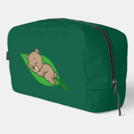 Bär auf einem Blatt Waschbeutel
