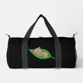 Bär auf einem kleinen Blatt Duffle Bag