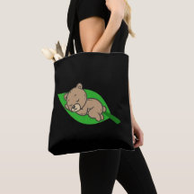 Bär auf einer Blatt-Tasche