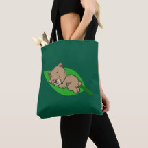 Bär auf einer Blatt-Tasche