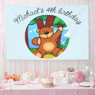 Bär auf Grasland-Geburtstag  Banner