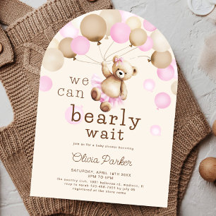 Bär Baby Girl Shower Wir Können Kaum Warten Torbog Einladung