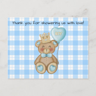 Bär-Baby-Shower-Dankeschön-Postkarte Postkarte