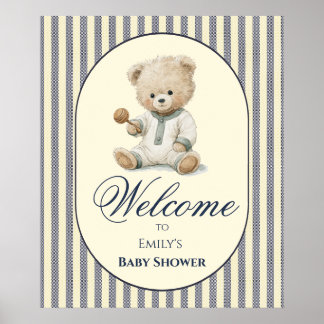 Bär-Baby-Shower-Willkommensparty-Plakat Poster