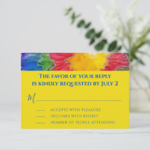 Bar Bat Mitzvah Einschließung RSVP Karten Farbige