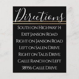 Bar Bat Mitzvah Elegante Gold Schwarze Richtungska