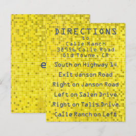 Bar Bat Mitzvah Enclosure/Direction Card Game On