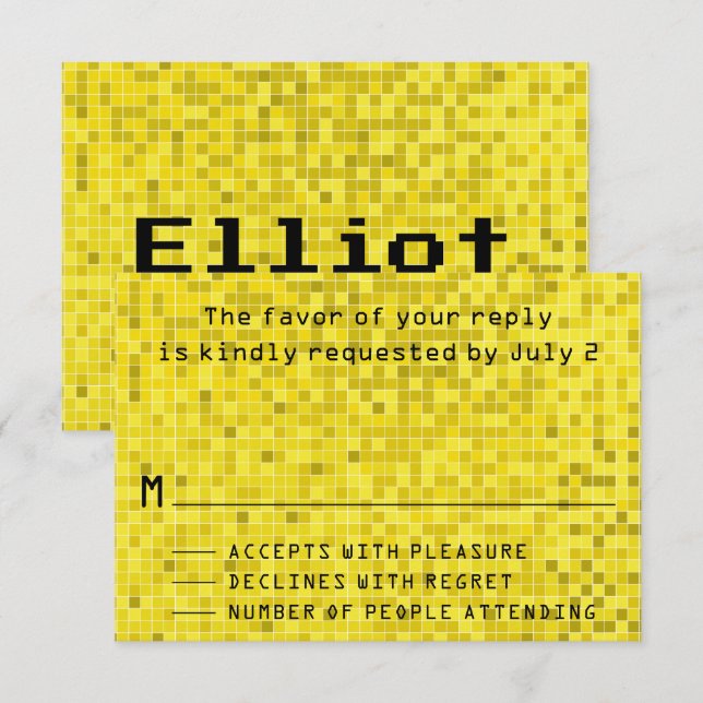 Bar Bat Mitzvah Enclosure RSVP Cards Spiel on Karte (Vorne/Hinten)