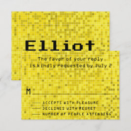 Bar Bat Mitzvah Enclosure RSVP Cards Spiel on Karte