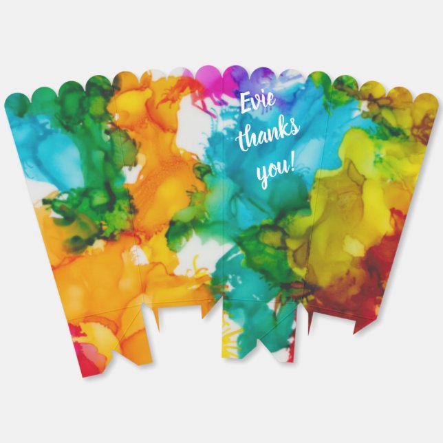 Bar Bat Mitzvah Farbspritze Geschenkschachtel (Ungeklappt)