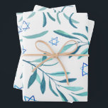 Bar Bat Mitzvah Jewish Wedding Hanukkah Custom Geschenkpapier Set<br><div class="desc">Perfektes Packpapier für eine Fledermausmitzvah, Bar mitzvah, jüdische Hochzeit, jüdische Feiertage oder andere jüdische Feiern! Handgemachte Aquarellkunst für Sie! Vollständig anpassbar! Klicken Sie auf "Bearbeiten mit dem Entwurfstool", um Text hinzuzufügen, Farben und Einstellungen anzupassen. VIELEN DANK FÜR DIE UNTERSTÜTZUNG UNABHÄNGIGER KÜNSTLER! Alle Kunstwerke und Designs werden von mir erstellt. Ich...</div>