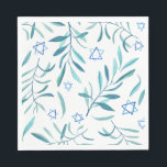 Bar Bat Mitzvah Jüdische Hochzeit Hanukkah Wasserc Serviette<br><div class="desc">Perfekte Servietten für einen Fledermausmitzvah, Bar mitzvah, jüdische Hochzeit, jüdische Feiertage oder andere jüdische Feiern! Handgemachte Aquarellkunst für Sie! Vollständig anpassbar! Klicken Sie auf "Bearbeiten mit dem Design-Tool", um Text hinzuzufügen, Farben und Platzierungen anzupassen (oder meinen Shop für Designs mit bearbeitbarem Text Karo). VIELEN DANK FÜR DIE UNTERSTÜTZUNG UNABHÄNGIGER KÜNSTLER!...</div>