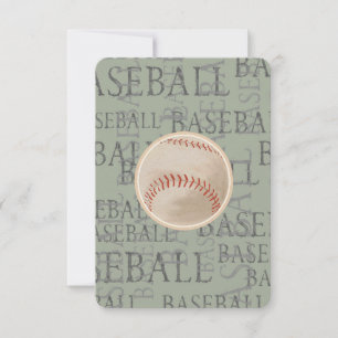 Bar Bat Mitzvah RSVP Card Baseball Thema Karte