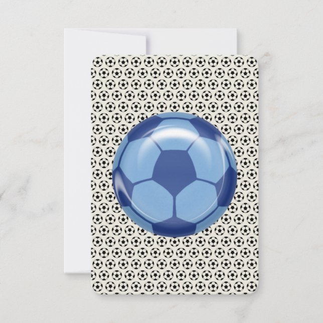 Bar Bat Mitzvah RSVP Card Fußball Thema (Vorderseite)