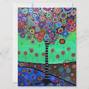 Bar Bat Mitzvah TREE OF LIFE Einladungen