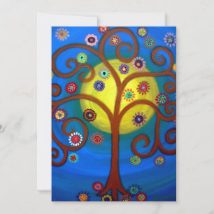 bar bat mitzvah TREE OF LIFE INVITATIONS Einladung