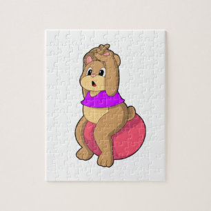 Bär bei Fitness mit Übungsball.PNG Puzzle