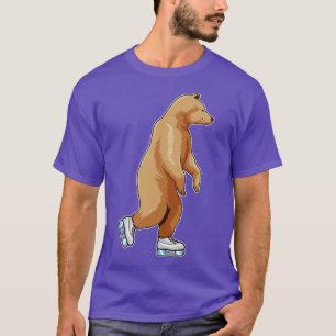 Bär bei Ice Skaten mit Ice-Skaten T-Shirt