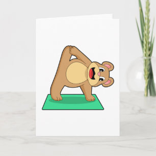 Bär bei Yoga Fitness Karte