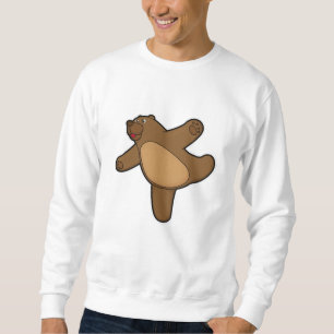 Bär bei Yoga Stretching-Übung Sweatshirt